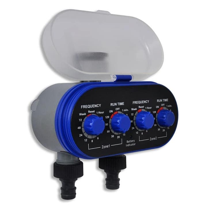 vidaXL Elektrische Irrigatie watertimer (2 uitgangen), Tuin en Terras, Tuinsproeiers, Nieuw, Verzenden