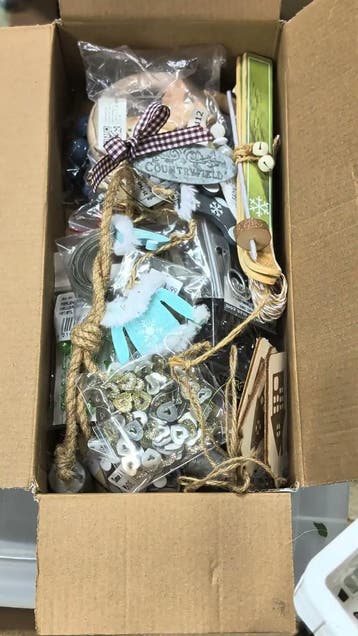Restantenbox houten ringen, kralen en meer hobby bekijk, Maison & Meubles, Accessoires pour la Maison | Plantes & Fleurs artificielles