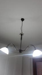 Lustre - fonte - Lustre à deux points lumineux, Antiquités & Art