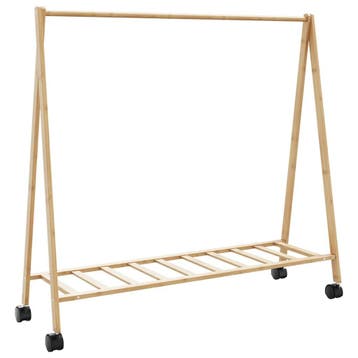 vidaXL Kledingrek met schappen en wielen 106x34x106,5 cm, Verzenden, Nieuw