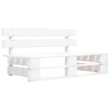 vidaXL Tuinbank pallet hout wit, Verzenden, Nieuw
