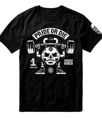 PRiDEorDie T-Shirt Work Out or Die Zwart, Pride or Die, Verzenden, Zwart, Vechtsport