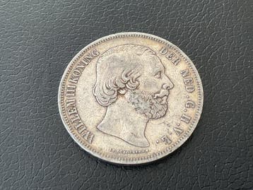 Nederland. Willem III. 2 1/2 Gulden 1852 (Zonder