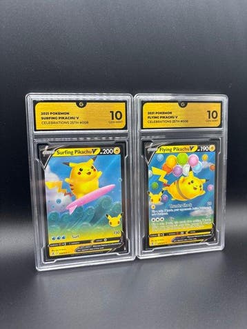 Pokémon - 2 Graded card Pikachu Lot - GG 10 - Sword & Shield