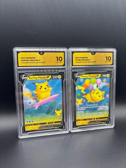 Pokémon - 2 Graded card Pikachu Lot - GG 10 - Sword & Shield, Hobby & Loisirs créatifs, Jeux de cartes à collectionner | Pokémon