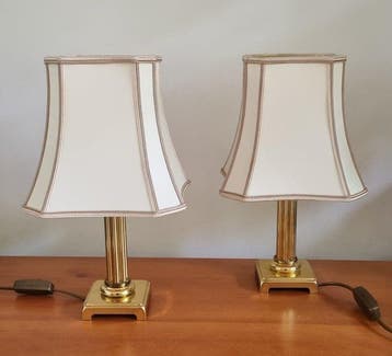 Herda - Lampe - métal bronzé - Deux lampes de table