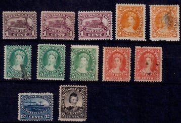 Canada 1860 - Postzegellote uit Canada - Nova Scotia & New, Gestempeld