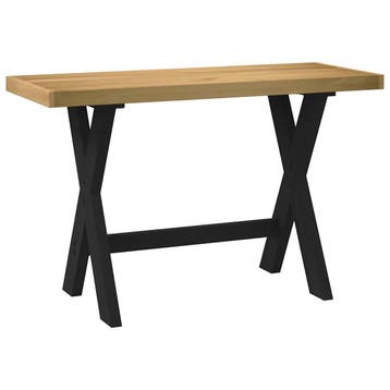 vidaXL Bureau NOAIN X-vormige poten 120x50x75 cm massief, Huis en Inrichting, Verzenden, Nieuw
