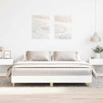 vidaXL Bedframe zonder matras 160x200 cm spaanplaat wit, Verzenden, Nieuw