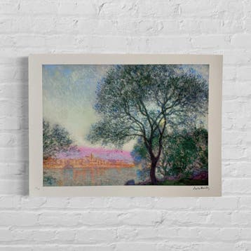 Claude Monet Antibes gezien vanuit Salis Lithografie Arches, Antiquités & Art