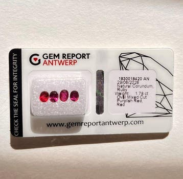 Zonder minimumprijs Robijn - 1.78 ct - Gem Report Antwerp, Nieuw