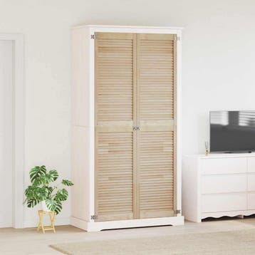 vidaXL Kastdeur 2 pcs Naturel 201 x 2,1 x 49,5 cm Massief, Doe-het-zelf en Bouw, Verzenden, Nieuw