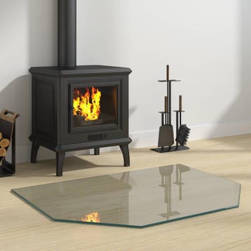 vidaXL Glazen haardplaat Transparant 80 x 60 cm Glas, Verzenden, Nieuw