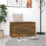 vidaXL Halbankje 80x40x45 cm bewerkt hout gerookt, Verzenden, Nieuw