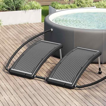 vidaXL Zwembadverwarmingspaneel solar 2 st gebogen 110x65 cm, Verzenden