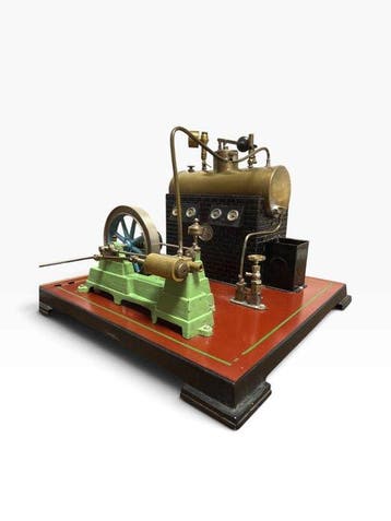 Stoommachine - Ernst Plank - Messing, Lood - circa 1900 -