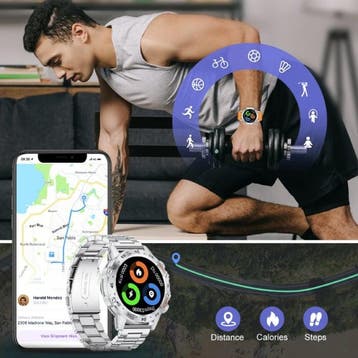 Smartwatch - Gezondheid Monitor Sport Tracker Horloge iOS, Verzenden, Nieuw, Lige
