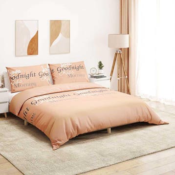 vidaXL Dekbedovertrekset 240x220 cm katoen roze, Verzenden, Nieuw