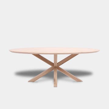 Tafel Ovaal Eikenhout  Matrix Hout  220x110, Huis en Inrichting, Tafels | Eettafels, Nieuw
