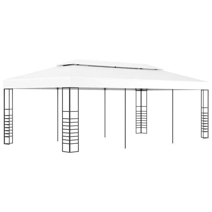 vidaXL Prieel 6x3 m wit, Tuin en Terras, Partytenten, Nieuw, Verzenden