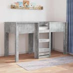 vidaXL Stapeld bed voor kids Beton Grijs 75 x 190 cm Bewerkt, Verzenden, Nieuw