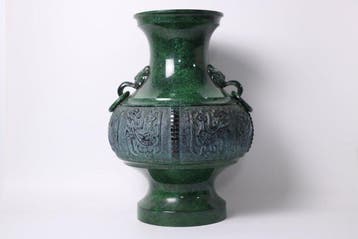 Archaïsche stijl Taotie bronzen vaas met, Antiek en Kunst