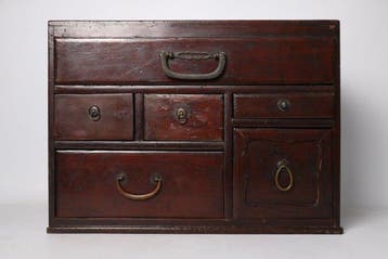 Antieke Japanse Kleine Tansu — Handgemaakt houten ladekist, Antiek en Kunst
