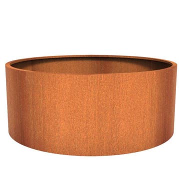 Cortenstaal plantenbak Ø200x80cm - Met bodem, Tuin en Terras, 100 cm of meer, Rond, Nieuw, Metaal