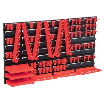 vidaXL 71-delige Opslagset met wandpanelen rood en zwart, Doe-het-zelf en Bouw, Verzenden, Nieuw