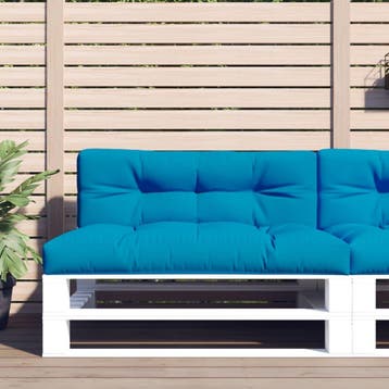 vidaXL Palletkussen 120x40x12 cm stof lichtblauw, Verzenden, Nieuw