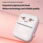 Mini fotoprinter zwartwit labelprinter labelmaker roze met, Nieuw