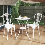 vidaXL 3-delige Bistroset gietaluminium wit, Verzenden