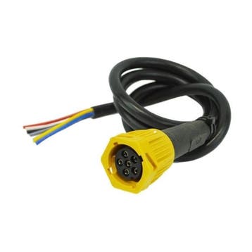 Kabel 6-Polige Bajonet Connector Geel Links 2 Meter, Ophalen of Verzenden
