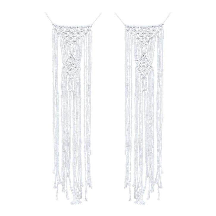 Stoeldecoratie Macrame 65cm 2st, Hobby en Vrije tijd, Feestartikelen, Nieuw, Verzenden