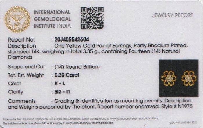 Sans prix de réserve - Boucles doreilles cloutées - 14, Handtassen en Accessoires, Antieke sieraden