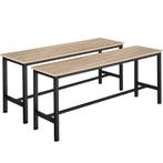 tectake 2 Zitbanken Fairfield - Industrieel licht hout, eike, Verzenden, Nieuw