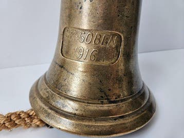 Scheepsbel - Replica massieve bel met opschrift SK-GOBEN