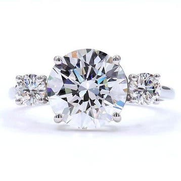 Zonder minimumprijs - Ring - 18 karaat Witgoud - 3.40ct. tw.