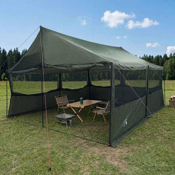 vidaXL Familietent Legergroen 600 x 400 x 268 cm Polyester, Verzenden