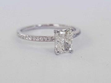 Bague de fiançailles - 14 carats Or blanc - 1.11ct. tw.