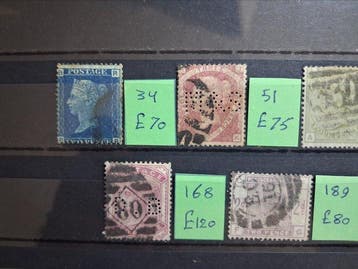Grande Bretagne 1854/1884 - Reine Victoria, lot de timbres