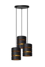 Hanglamp Lucide ROSAS -  - Ø 43 cm - 3xE27 - Zwart, Verzenden