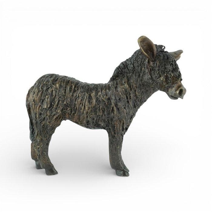 sculptuur, Furry Donkey - 21 cm - Brons, Antiquités & Art, Curiosités & Brocante