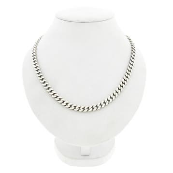 Zilveren robuuste gourmetschakel ketting, Ophalen of Verzenden, Gebruikt, Zilver, Zilver