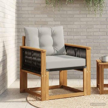 vidaXL Buiten Midden Sofa Massief Acacia Hout Naturel, Verzenden, Nieuw