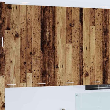 vidaXL Hangkast met opslag Oudhout 80 x 31 x 100 cm Bewerkt, Verzenden, Nieuw