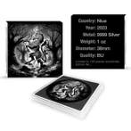 Niue. 2 Dollars 2023 1 oz Niue Scottish Black Unicorn Black