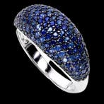 Sans prix de réserve - Bague Argent - pavée de Saphir