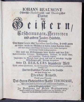 . - Baroque Sammelband: Occulta, Witchcraft, Spirits, Magic.