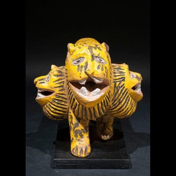 Driehoofdige leeuw - Fon - Benin, Antiek en Kunst